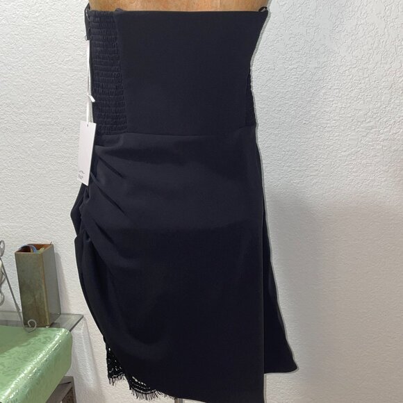 NWT $212 AMANDA UPRICHARD Black Strapless Brenna Dress L - Picture 6 of 7